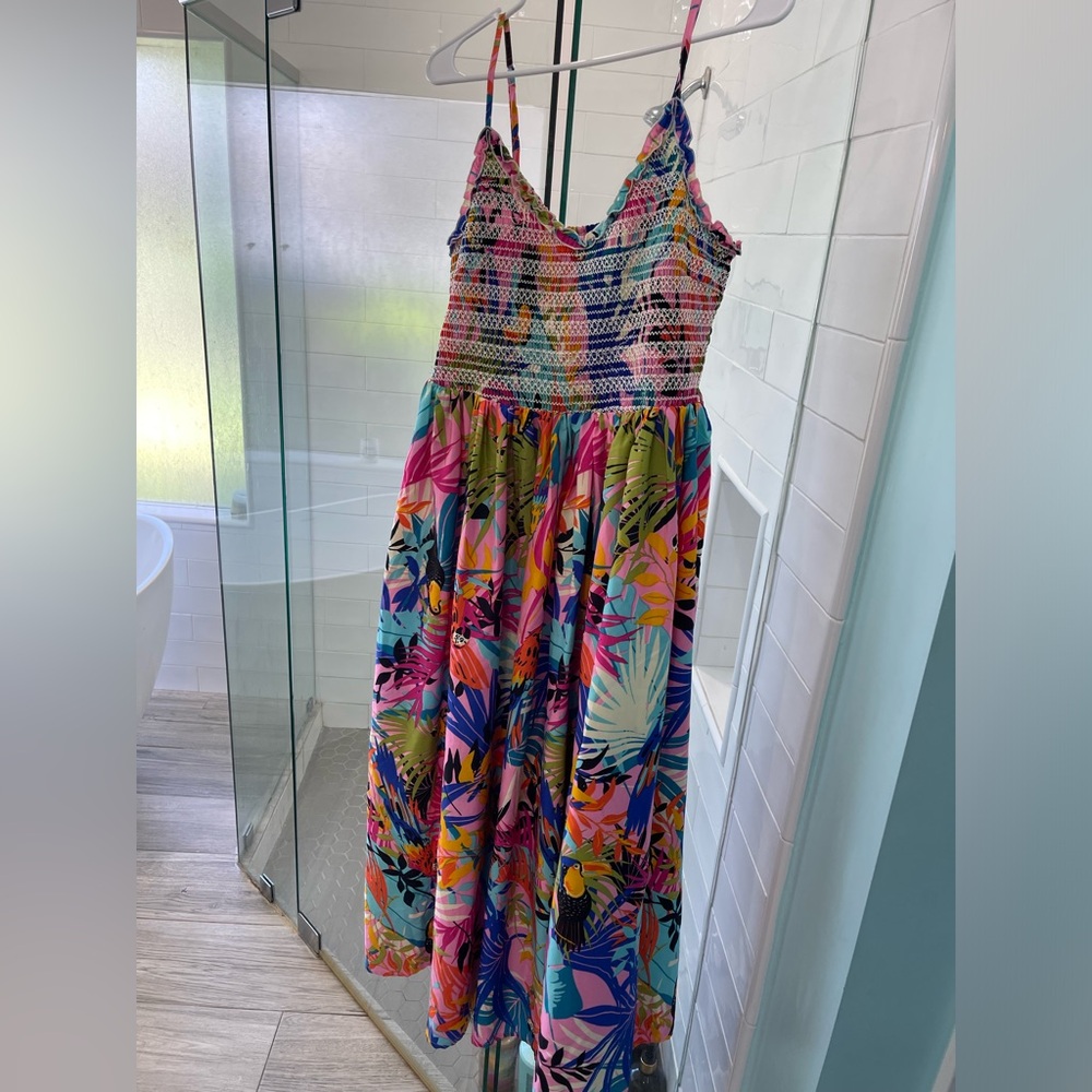 Colorful Tropical Maxi Dress